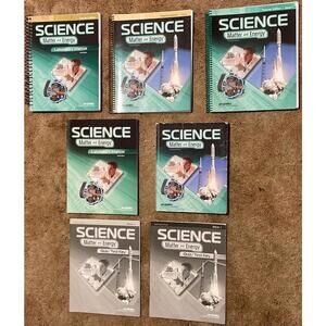 Abeka 9th Grade Science Matter & Energy lot of 7 Student Books and Teacher Keys